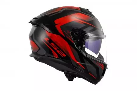Motociklistička kaciga koja pokriva cijelo lice LS2 FF808 STREAM II FURY BLACK RED-06 3XL-5