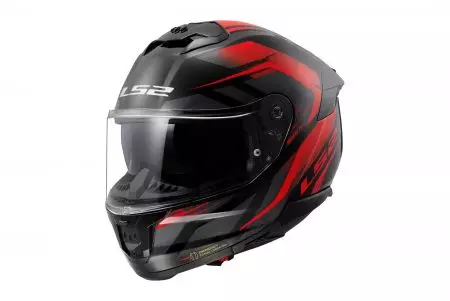 Motociklistička kaciga koja pokriva cijelo lice LS2 FF808 STREAM II FURY BLACK RED-06 S-1