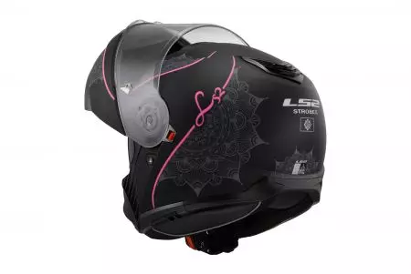 LS2 FF908 STROBE II LUX M.BLACK PINK-06 XXL capacete para motociclistas-6