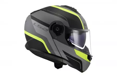 LS2 FF908 STROBE II MONZA M.BL. capacete de maxilar para motociclos. H-V YEL-06 L-10