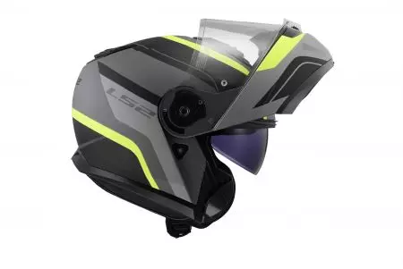 LS2 FF908 STROBE II MONZA M.BL. capacete de maxilar para motociclos. H-V YEL-06 L-11