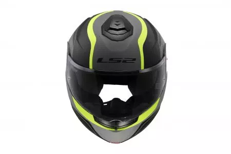 LS2 FF908 STROBE II MONZA M.BL. capacete de maxilar para motociclos. H-V YEL-06 L-13