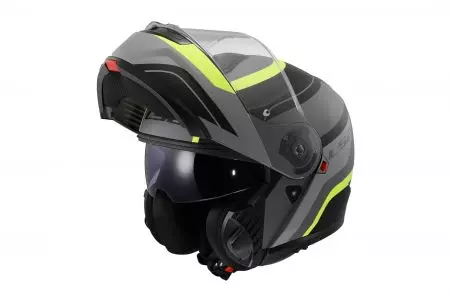LS2 FF908 STROBE II MONZA M.BL. capacete de maxilar para motociclos. H-V YEL-06 L-2