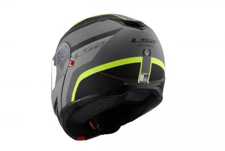 LS2 FF908 STROBE II MONZA M.BL. capacete de maxilar para motociclos. H-V YEL-06 L-5