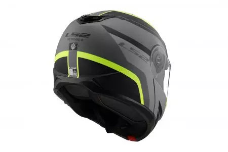 LS2 FF908 STROBE II MONZA M.BL. capacete de maxilar para motociclos. H-V YEL-06 L-8