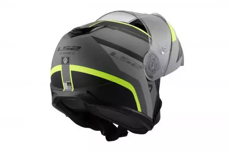 LS2 FF908 STROBE II MONZA M.BL. capacete de maxilar para motociclos. H-V YEL-06 L-9