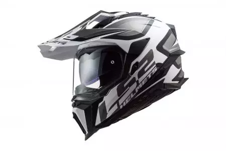 Kask motocyklowy enduro LS2 MX701 EXPLORER ALTER M. BLACK WHITE-06 XS-4