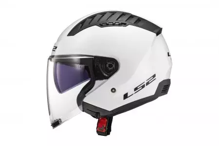 LS2 OF600 COPTER II GLOSS capacete aberto para motociclistas BRANCO-06 L-3