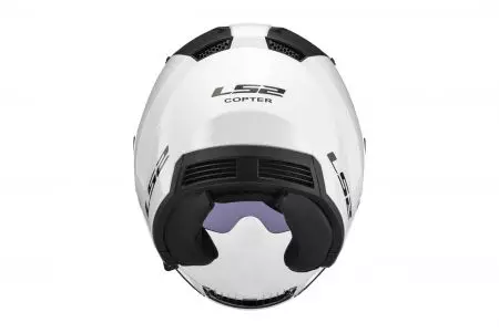 LS2 OF600 COPTER II GLOSS capacete aberto para motociclistas BRANCO-06 L-6