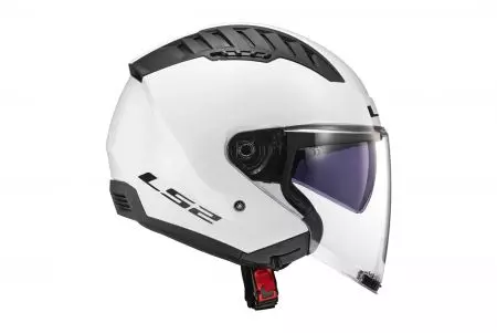 LS2 OF600 COPTER II GLOSS capacete aberto para motociclistas BRANCO-06 L-8