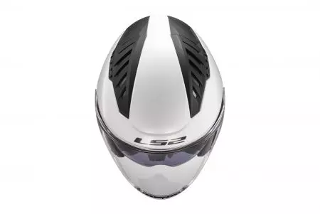 LS2 OF600 COPTER II GLOSS capacete aberto para motociclistas BRANCO-06 L-9