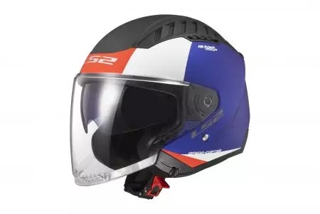 Kask motocyklowy otwarty LS2 OF600 COPTER II RISE M.BL. RED BLUE-06 XS-1