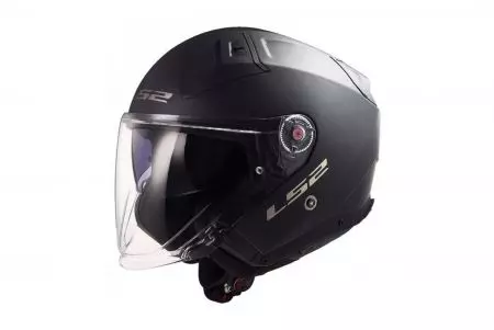 LS2 OF603 INFINITY II SOLID MATT BLACK L capacete aberto para motociclistas-1