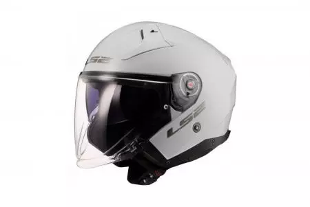 LS2 OF603 INFINITY II SOLID WHITE L capacete aberto para motociclistas-1