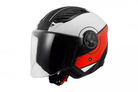 Kask motocyklowy otwarty LS2 OF616 AIRFLOW II COVER M. WH. RED-06 L-1