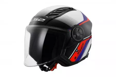 Kask motocyklowy otwarty LS2 OF616 AIRFLOW II RUSH WH. BLUE RED-06 L-1