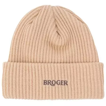 Frizūra Broger Moto Chill Club ziemas cepure smilšu krāsā - BR-HAT-BEANIE-36-OS