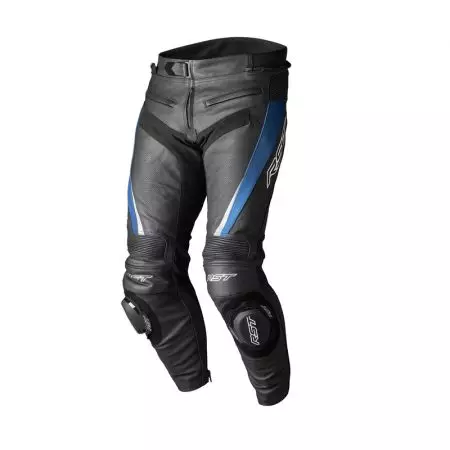 Calças de motociclista em couro azul/preto/branco RST Tractech Evo 5 M-1
