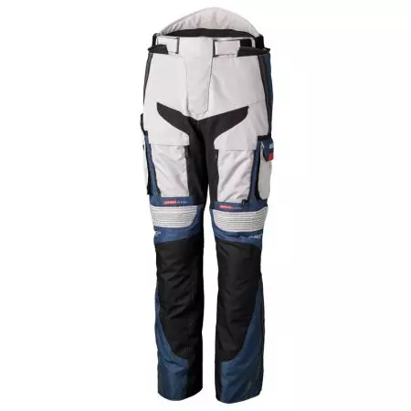 RST Adventure X calças de motociclismo em tecido prateado/azul escuro/vermelho 5XL - 102413-DBLU-44