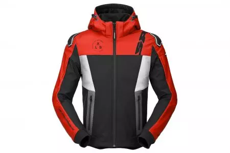 Spidi Hoodie Warrior tekstilna motoristička jakna, crna, crvena i bijela, XL - T346-177-XL