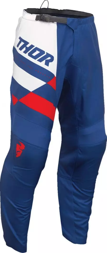 Spodnie cross enduro Thor Checker niebieski czerwony 48-2