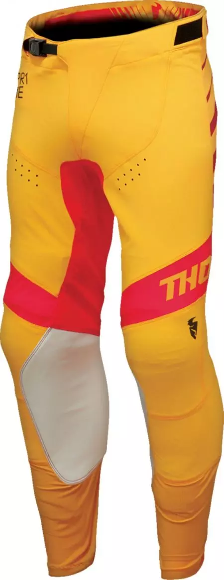 Spodnie cross enduro Thor Prime Analog żółty czerwony 28-2