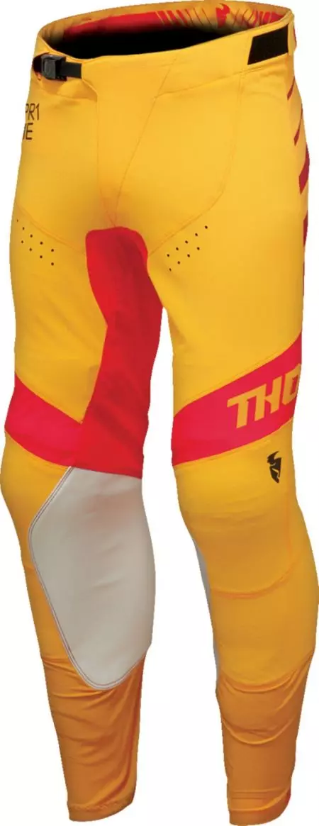 Spodnie cross enduro Thor Prime Analog żółty czerwony 36-1