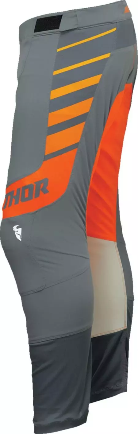Spodnie cross enduro Thor Prime Analog szary pomarańczowy 28-4
