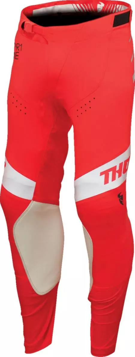 Spodnie cross enduro Thor Prime Analog czerwony biały 33-1