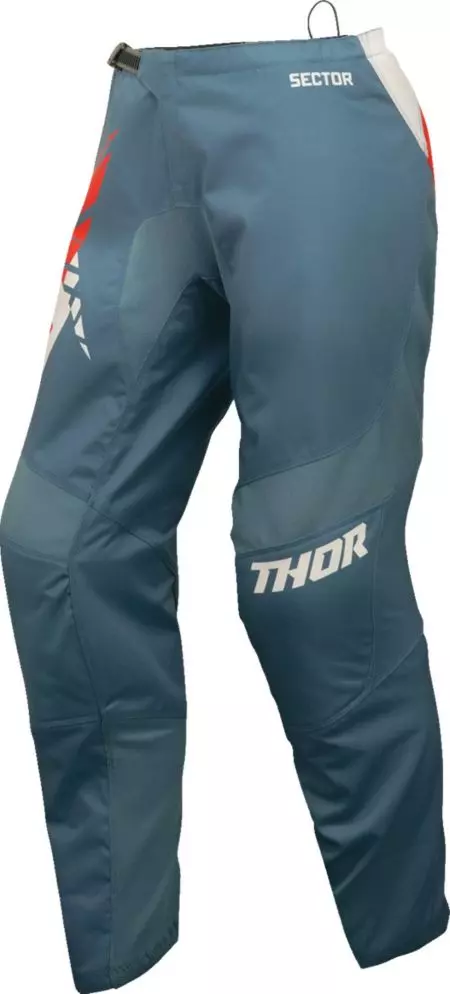 Spodnie cross enduro Thor Sector Split damskie biały niebieski 3/4-2