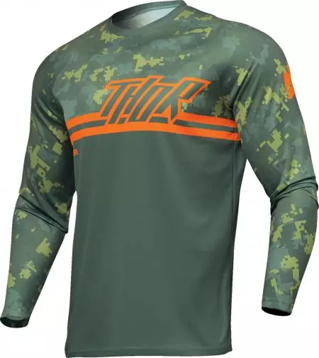 Koszulka bluza cross enduro Thor Sector Digi zielony camo M-1
