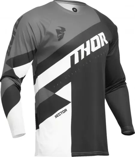 Koszulka bluza cross enduro Thor Sector Checker czarny szary M-2