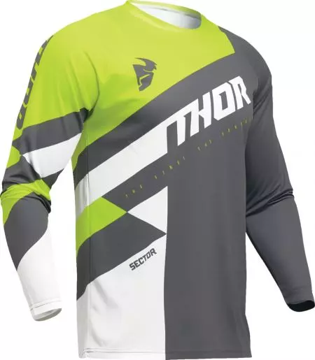 Koszulka bluza cross enduro Thor Sector Checker szary zielony L - 2910-7596