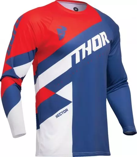 Koszulka bluza cross enduro Thor Sector Checker niebieski czerwony M-1