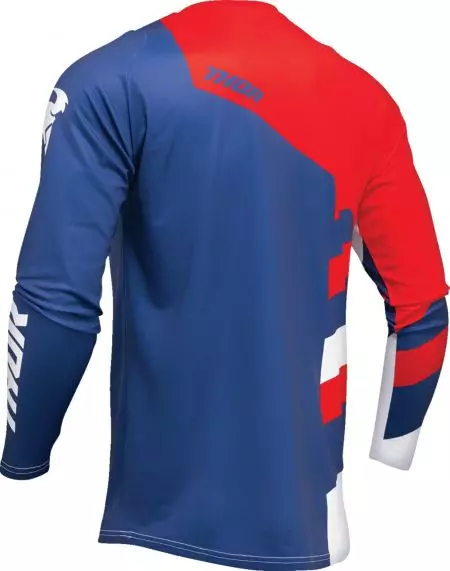 Koszulka bluza cross enduro Thor Sector Checker niebieski czerwony 4XL-5