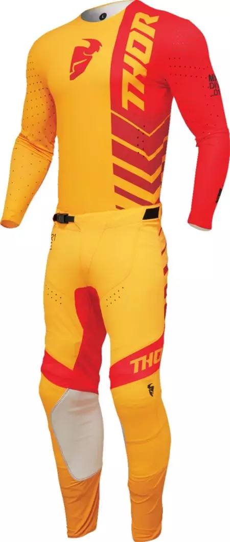 Koszulka bluza cross enduro Thor Prime Analog żółty czerwony M-3