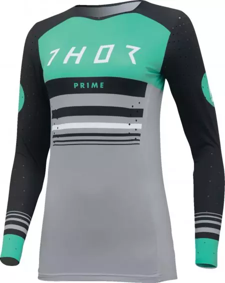 Koszulka bluza cross enduro Thor Prime Blaze damska czarny zielony M-1