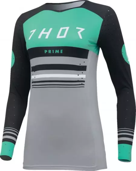 Koszulka bluza cross enduro Thor Prime Blaze damska czarny zielony M-2