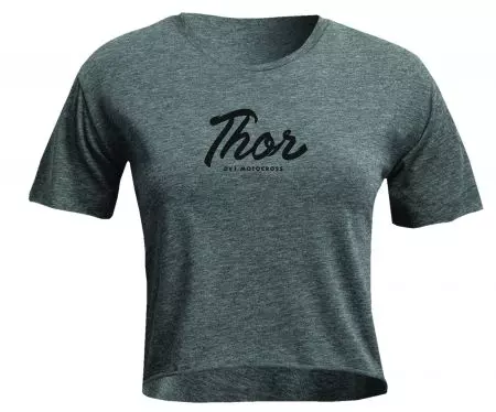 T-Shirt Thor Script Crop para mulher cinzenta XL-1