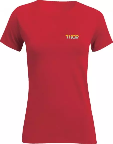 T-Shirt Thor 8 Bit para mulher vermelho M-1