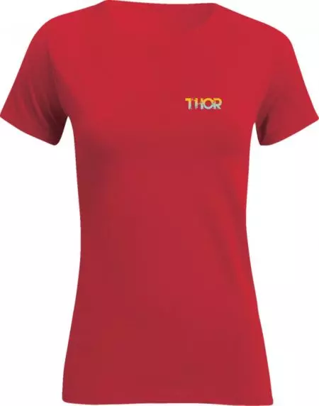 T-Shirt Thor 8 Bit para mulher vermelho M-2