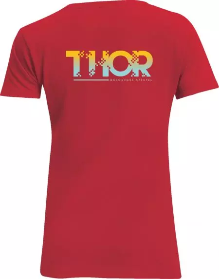 T-Shirt Thor 8 Bit para mulher vermelho M-3