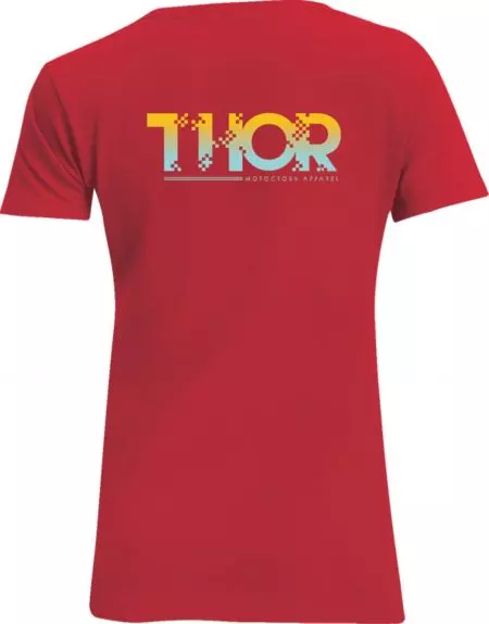 T-Shirt Thor 8 Bit para mulher vermelho M-4