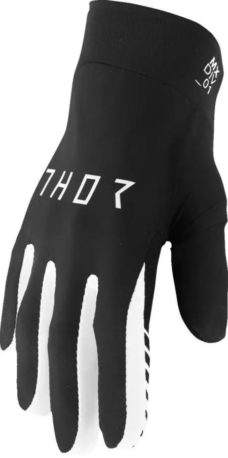 Rękawice cross enduro Thor Agile Solid czarny biały L-1
