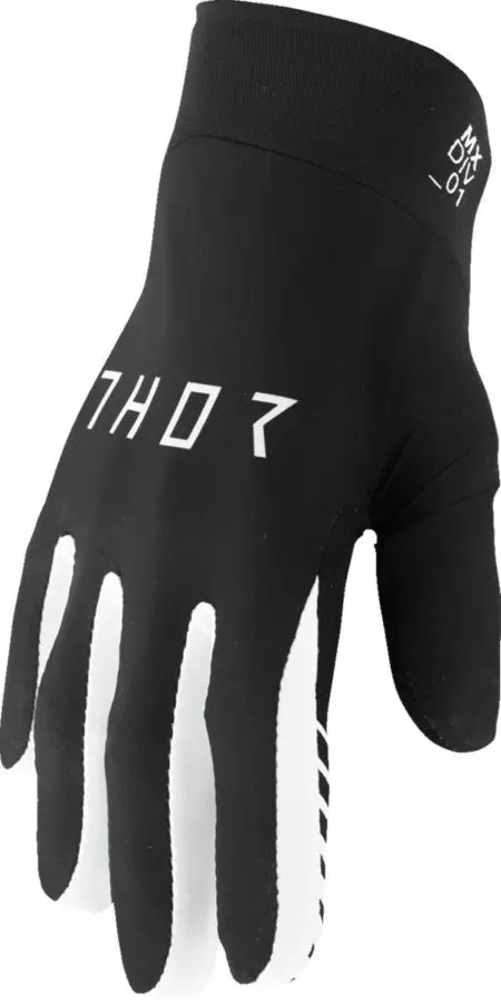 Rękawice cross enduro Thor Agile Solid czarny biały L-2