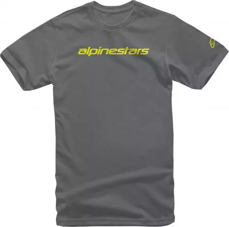 Koszulka T-shirt Alpinestars Linear Word szary żółty L-1