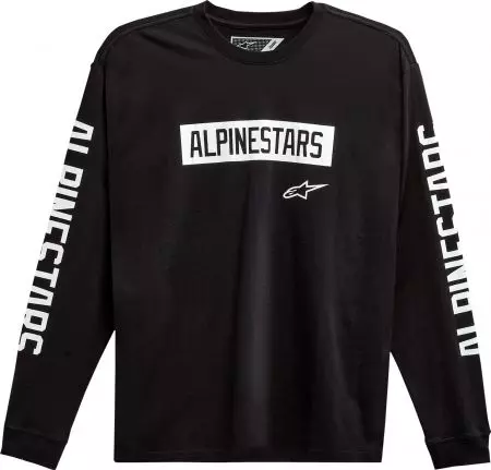 T-shirt Alpinestars Face Off de manga comprida preta 2XL - 1213-7181010-2X