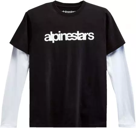 Koszulka T-shirt Alpinestars Stack Long Sleeve czarny biały L - 1213-713001020L