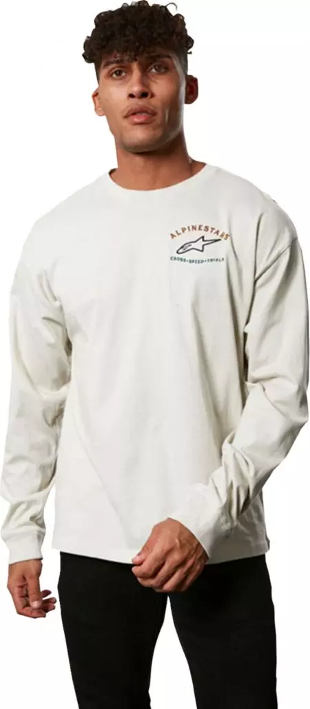Koszulka T-shirt Alpinestars Full Face Long Sleeve biały 2XL - 1233712002042XL