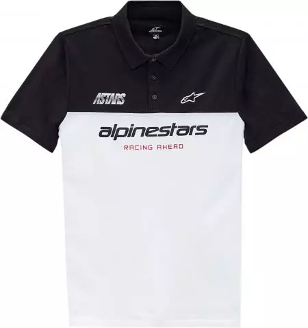 Koszulka polo Alpinestars Paddock biały czarny L-1